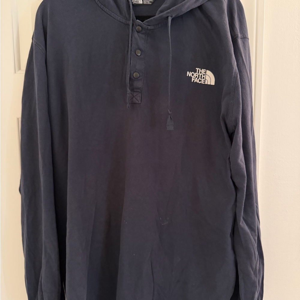 The North Face Men's Navy Hoodie, size 2X